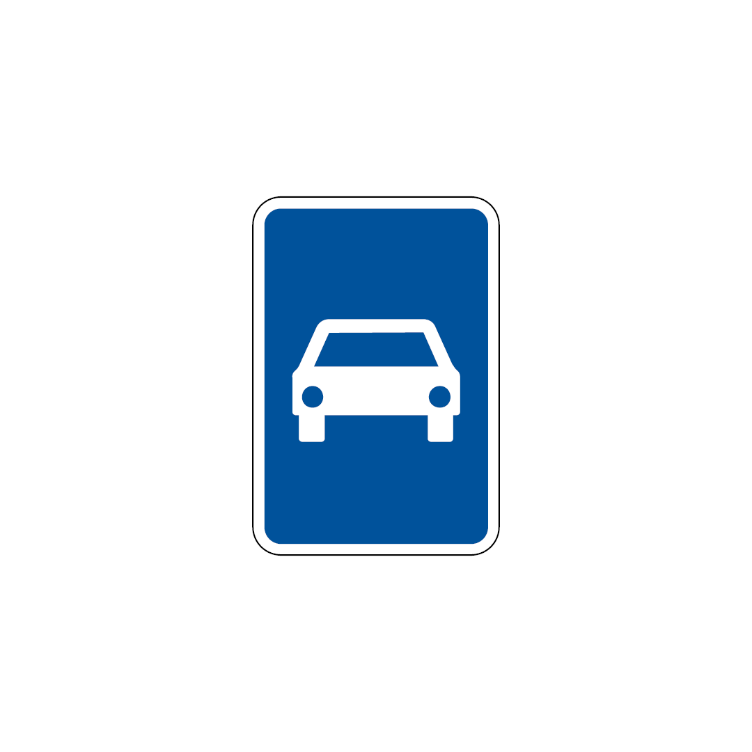 H25 – Via reservada a automóveis e motociclos